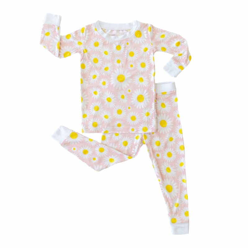 Daisies Long Sleeve Bamboo Pajama Set from Little Sleepies