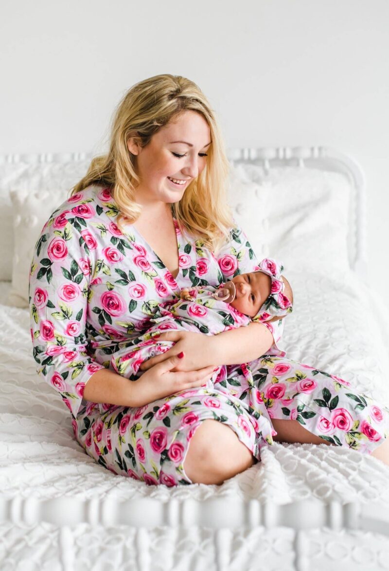 Little Sleepies Bamboo Roses Robe for Moms