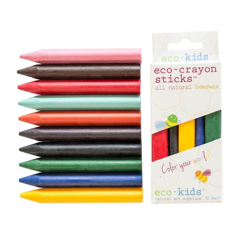 Three-sided crayons from eco-kids do not roll
