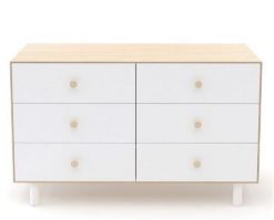 Oeuf Fawn 6 Drawer Dresser - White/Birch