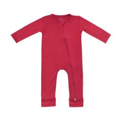 Kyte BABY Zippered Romper in Ruby