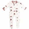 Kyte Baby Zippered Footie in Red Panda