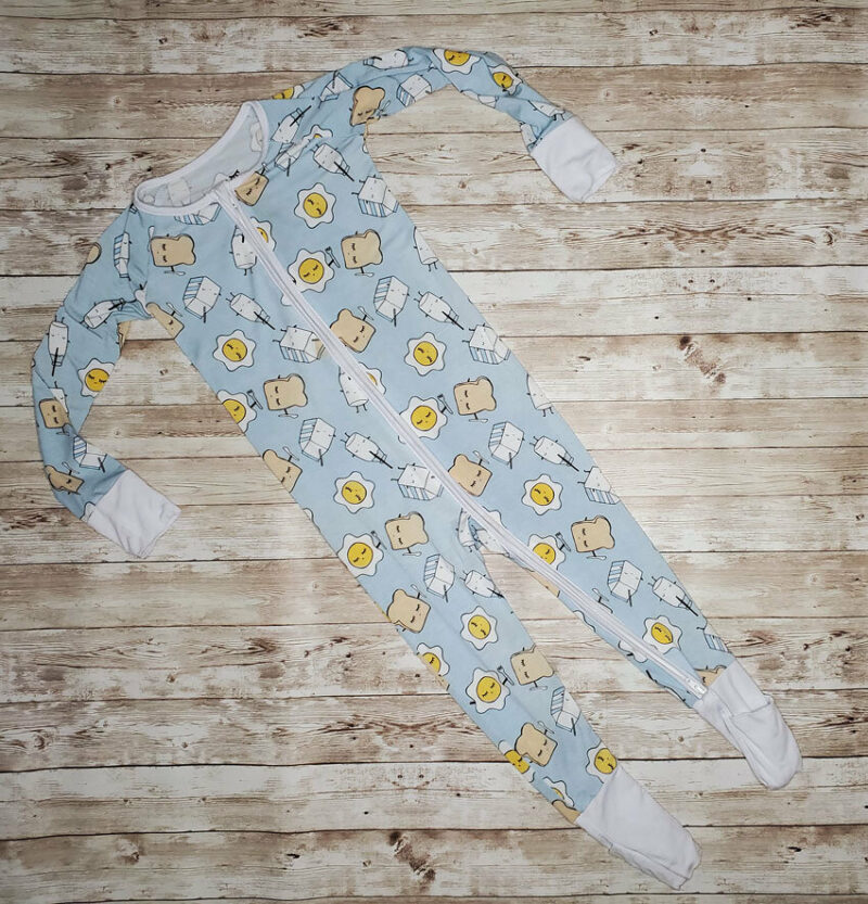 Little Sleepies Blue Breakfast Buddies Scratch & Dent Zippy Sleeper