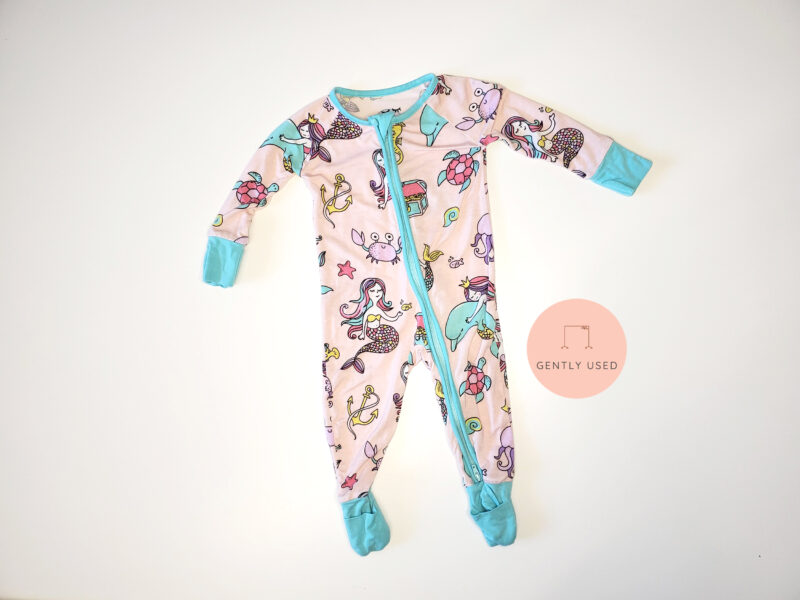 Gently Used Little Sleepies Mermaid Zippy 0-3 Months