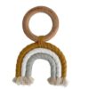 Chewable Charm Rainbow Macrame Teether- Mustard + Grey