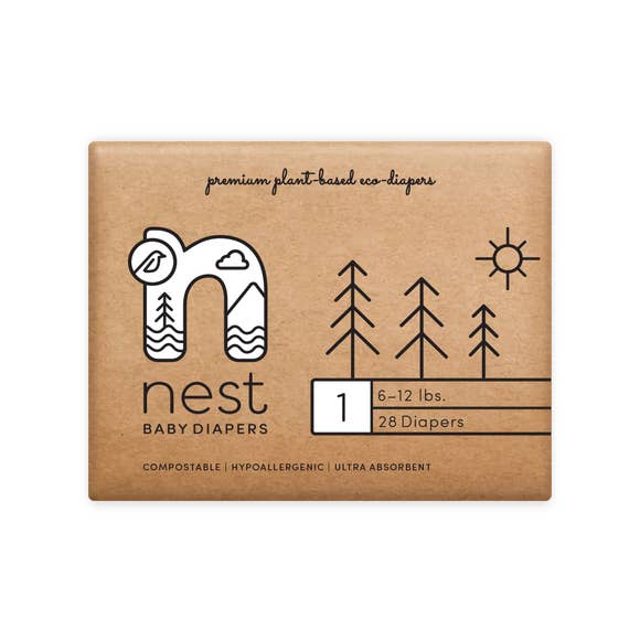 Nest Compostable Diaper Size 1 - Newborn