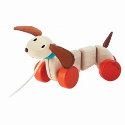 PlanToys Wooden Pull-Along Happy Puppy
