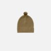 Quincy Mae Pom Pom Beanie in Olive