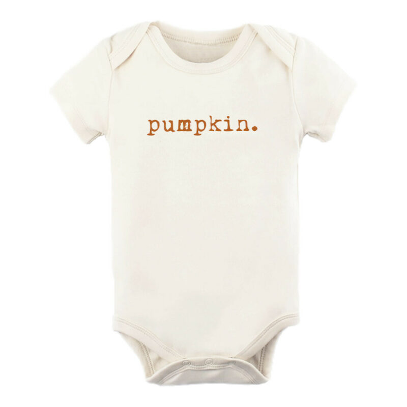 Tenth & Pine Pumpkin Word Organic Cotton Bodysuit