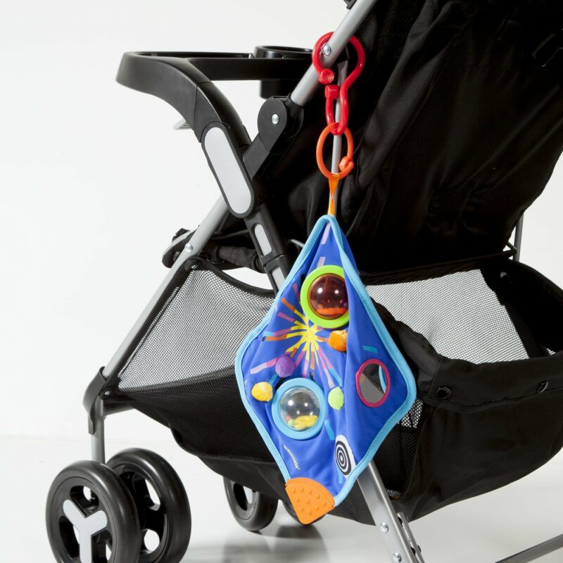 Whoozit Space Blankie easy attach to strollers