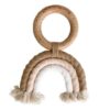 Rainbow Macrame Teether- Tan + Blush