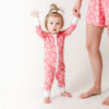 Little Sleepies Kisses Valentine's Day Bamboo Sleeper/Romper available in Twin Cities at Blossom Baby & Maternity