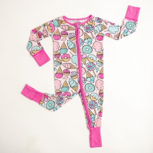 Little Sleepies Pink Sweet Treats Bamboo Sleeper Blossom