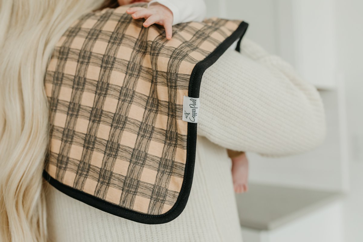 Copper Pearl Jo Premium Burp Cloths Blossom