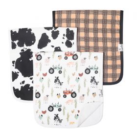 Copper Pearl Premium Burp Cloths Set Of Three in Jo Print