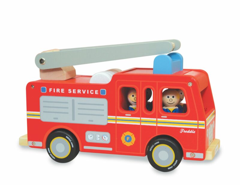 Sustainable Wooden Toy Fire Engine by Indigo Jamm