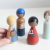 Essential Workers Set of Four Peg Doll Set by Goose Grease