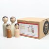 Gender Neutral Family of Four Peg Doll Set by Goose Grease