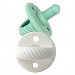Itzy Ritzy Sweetie Soother Pacifier Set 2-Pack Mint and White Cables