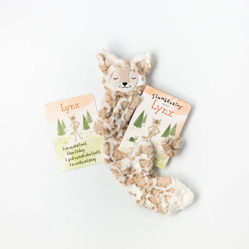 Lynx Snuggler Lovey and Book Bundle