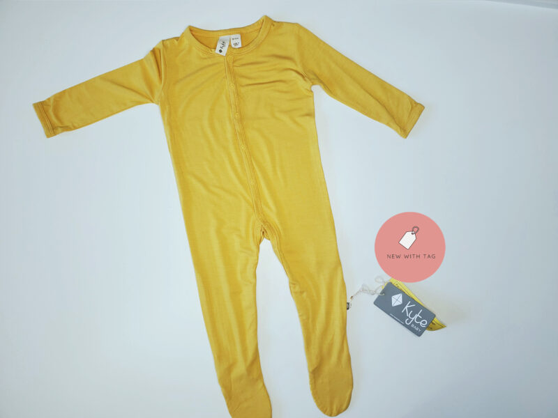 Mustard Snap Footie from Kyte BABY