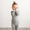 Little Sleepies Valentine's Day Collection Gray and White Kisses Pattern Toddler Two-Piece Long Sleeve Pajama Set Little Sleepies Valentine's Day Collection Gray and White Kisses Pattern Toddler Two-Piece Long Sleeve Pajama Set