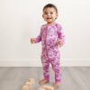 Little Sleepies Sweetheart Floral Bamboo Viscose Zippy Romper Footie Pajamas