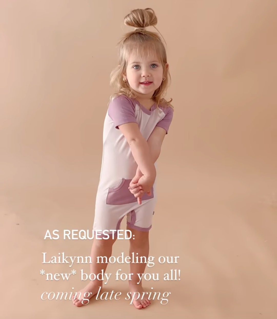 Kyte BABY Shortalls in Blush & Mulberry