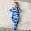 Little Sleepies Horizon Triangles Bamboo Viscose Infant Knotted Gown