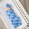 Little Sleepies Horizon Triangles Bamboo Swaddle & Hat Set