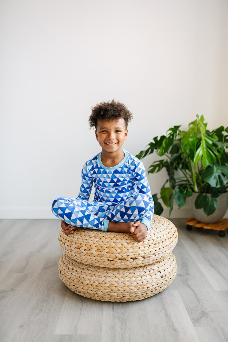 Little Sleepies Horizon Triangles Bamboo Viscose Pajama Set