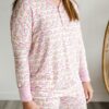 Little Sleepies Women's Matching Family Pajama Top in Pastel Rainbow