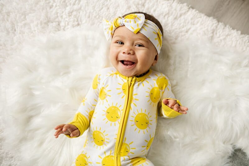Little Sleepies Sunshine Bamboo Viscose Infant Knotted Gown