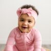 Bubblegum Pink Bamboo Baby Headband Bow by Little Sleepies