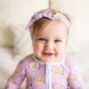 Pink Breakfast Buddies Baby Bow Headband by Little Sleepies