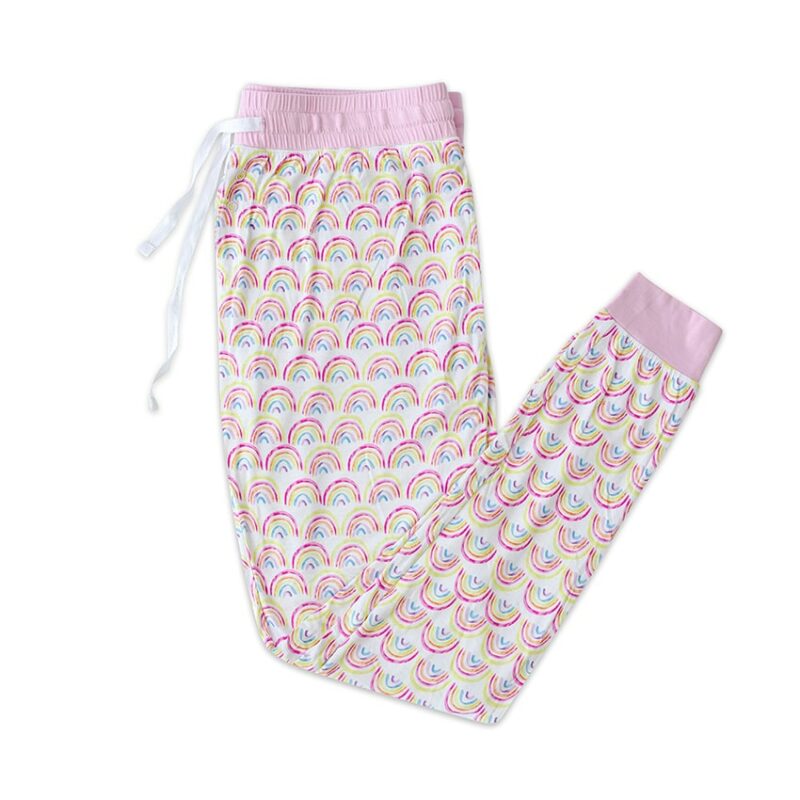 Pastel Rainbow Bamboo Pajama Pants from Little Sleepies
