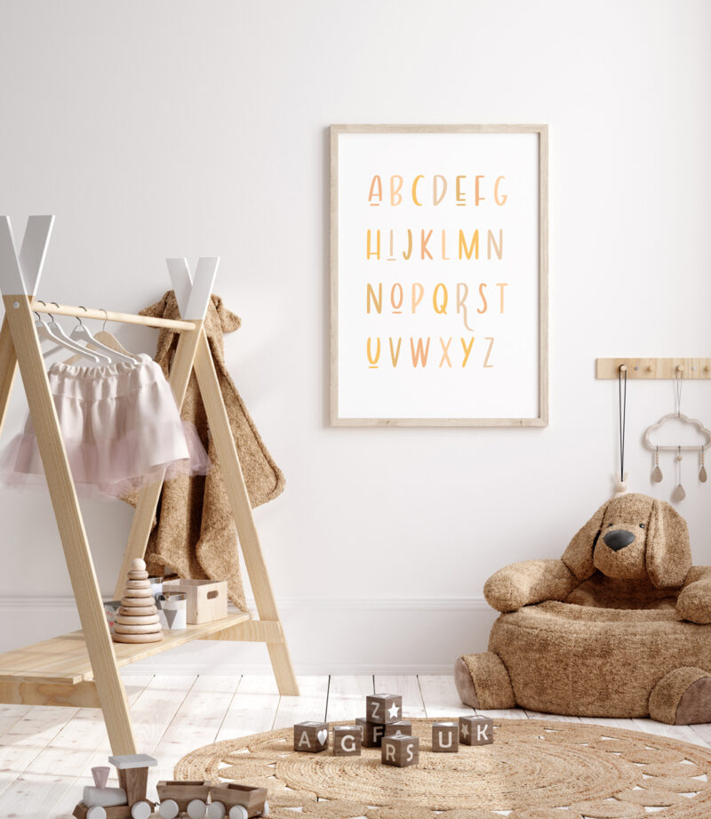 Bright Alphabet Art Print for Nurseries and Kid's Rooms