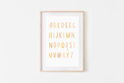 Gender Neutral Alphabet Print Available Exclusively at Blossom