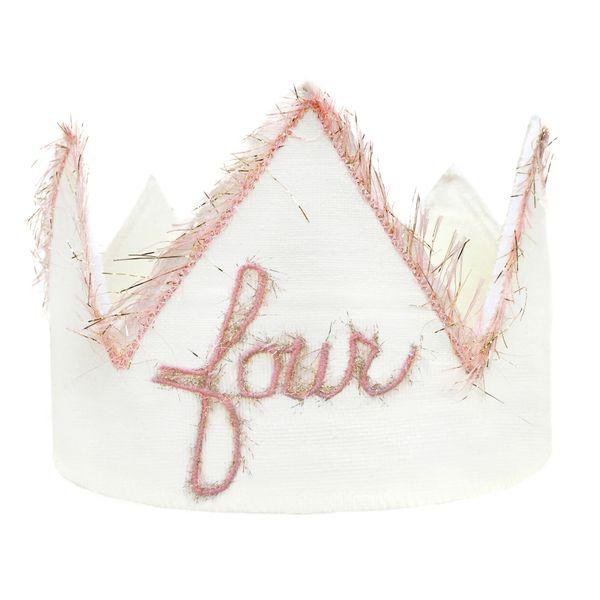 oh baby! Four Blush Linen Birthday Crown