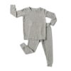 Solid Heather Gray Little Sleepies Bamboo Viscose Toddler Pajama Set Spring 20201