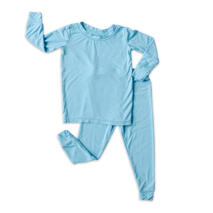 Little Sleepies Toddler Pajama Set Spring 2021 Solid Sky Blue