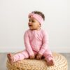 Little Sleepies Zipper Romper Footie Bamboo Baby Pajamas in Bubblegum Pink
