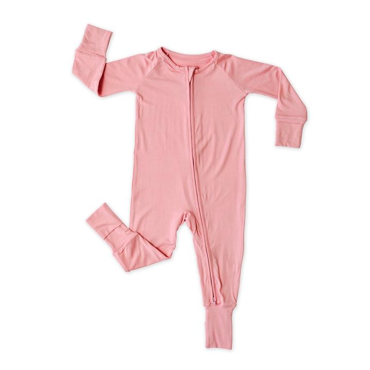 Little Sleepies Foldable Foot Cuff Pajamas in Bubblegum Pink Baby and Toddler Pajama Romper Footie
