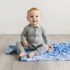 Little Sleepies Zipper Romper Footie Bamboo Baby Pajamas in Hether Gray