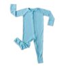 Little Sleepies Foldable Foot Cuff Pajamas in Sky Blue Baby and Toddler Pajama Romper Footie