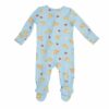 Pizza Patterned Zip Footie Pajama for Babies