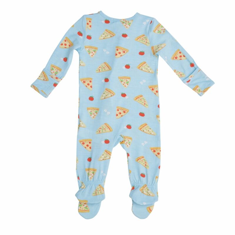 Pizza Patterned Zip Footie Pajama for Babies