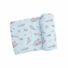 Angel Dear Otters Swaddle Blanket in Blue