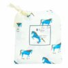 Organic Bamboo Baby Crib Sheet by Kyte Baby in Blue Horse