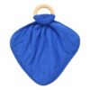 Kyte Baby Indigo Fabric Lovey with Wooden Teether Ring
